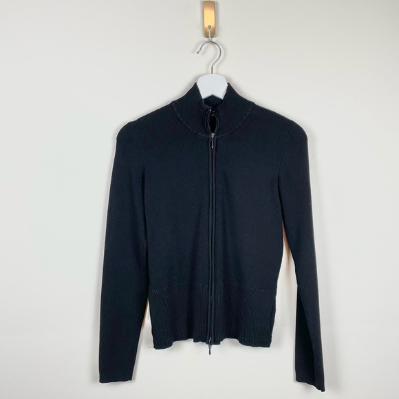 Jacob Mock Neck Long Sleeve Zip Up Sweater Size Medium - Picture 4 of 7